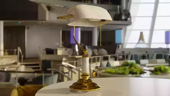 Retro Table Lamp 3D model
