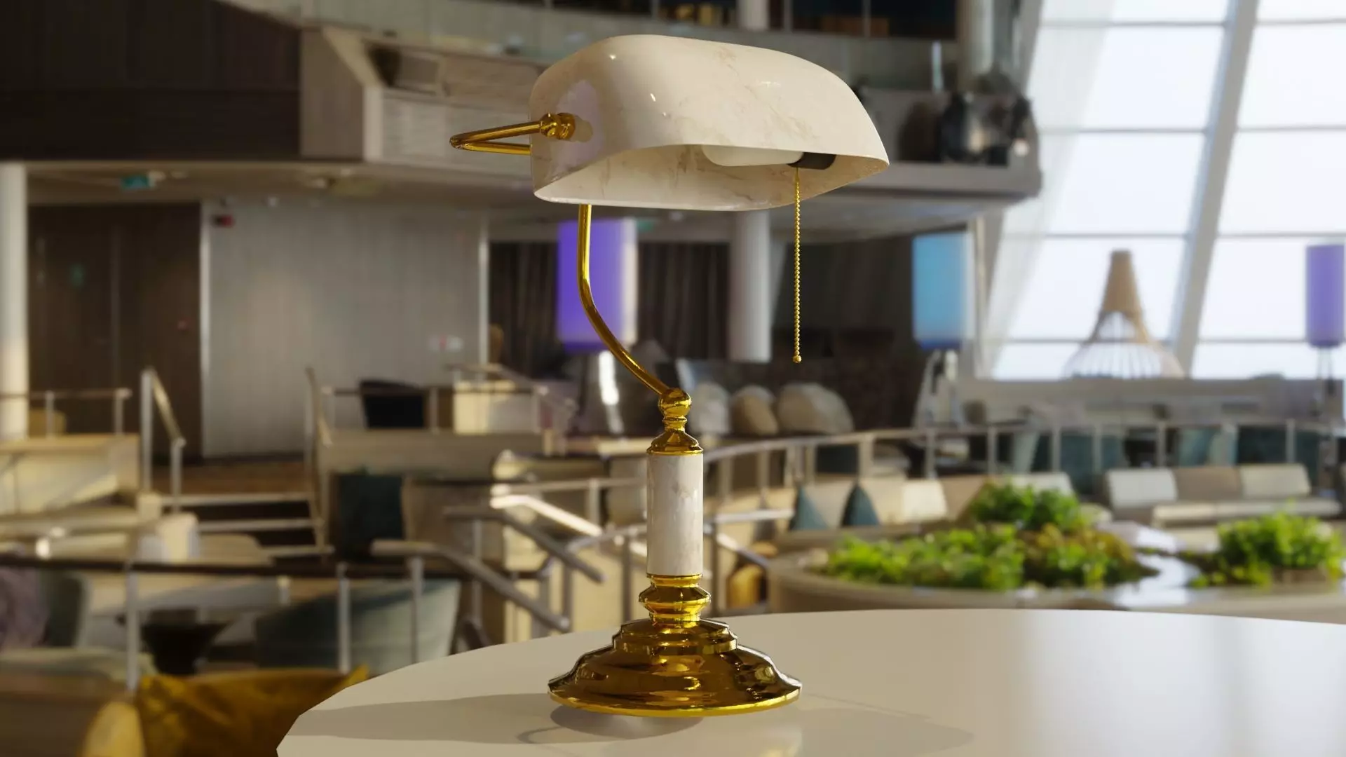 Retro Table Lamp 3D model_0