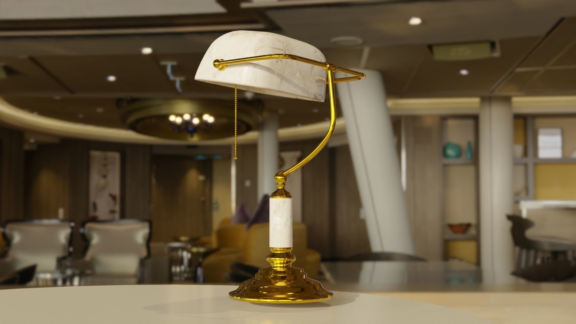 Retro Table Lamp 3D model_6