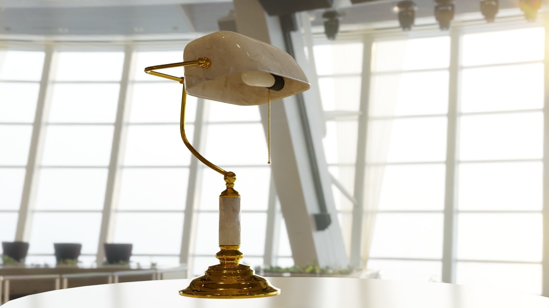 Retro Table Lamp 3D model_1