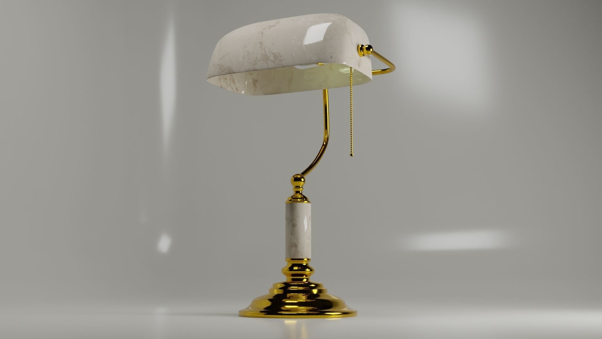 Retro Table Lamp 3D model_2