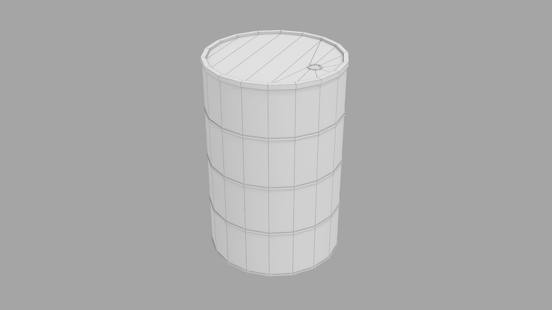 Old Rusty Metal Barrel Low-poly 3D model_7