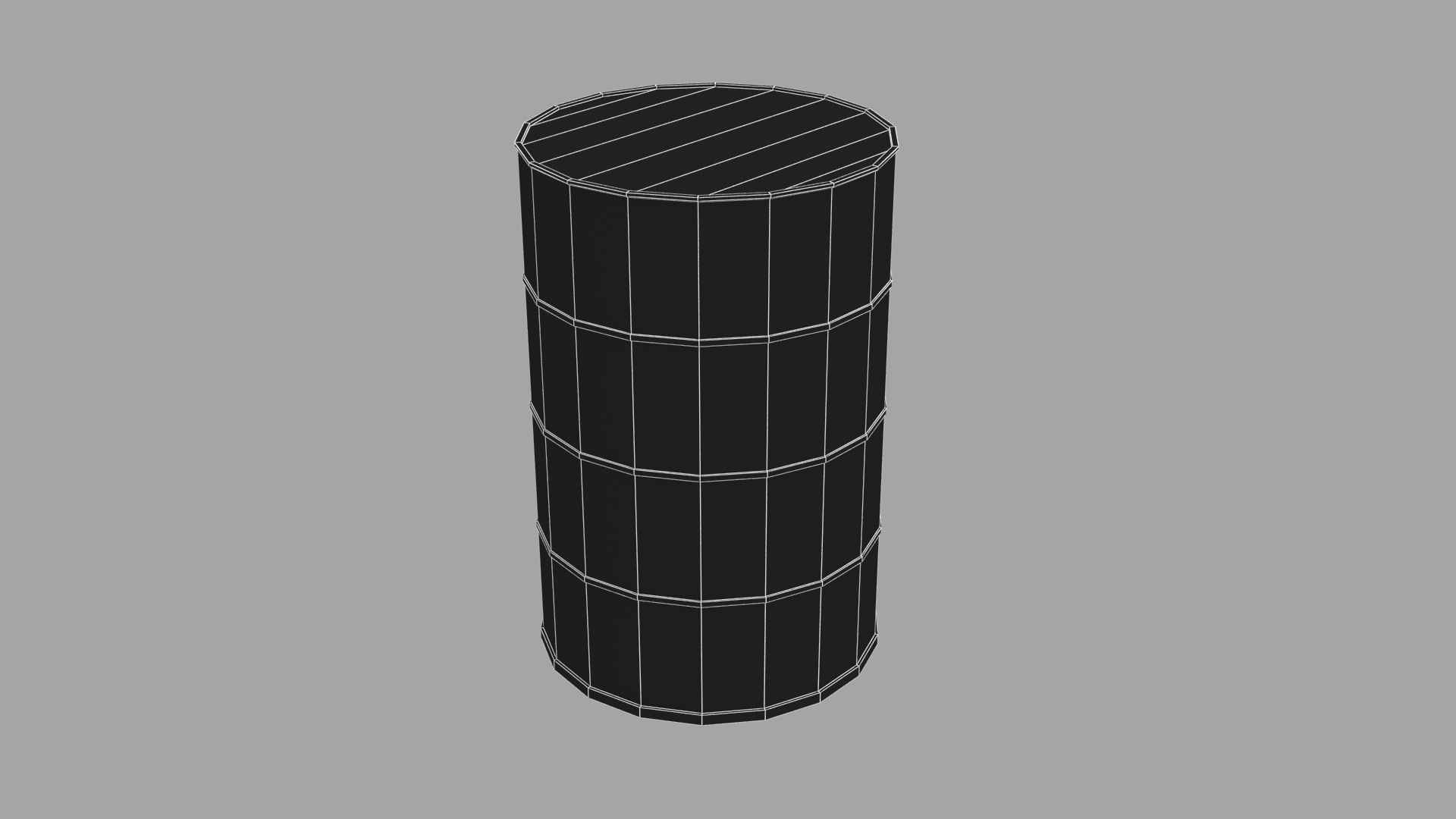 Old Rusty Metal Barrel Low-poly 3D model_9