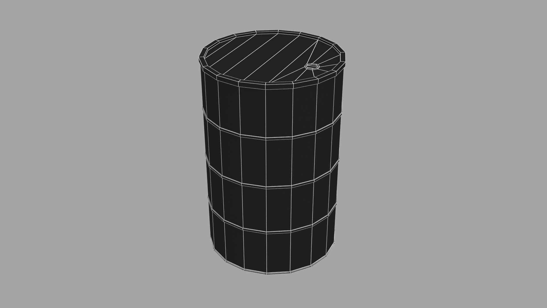 Old Rusty Metal Barrel Low-poly 3D model_8