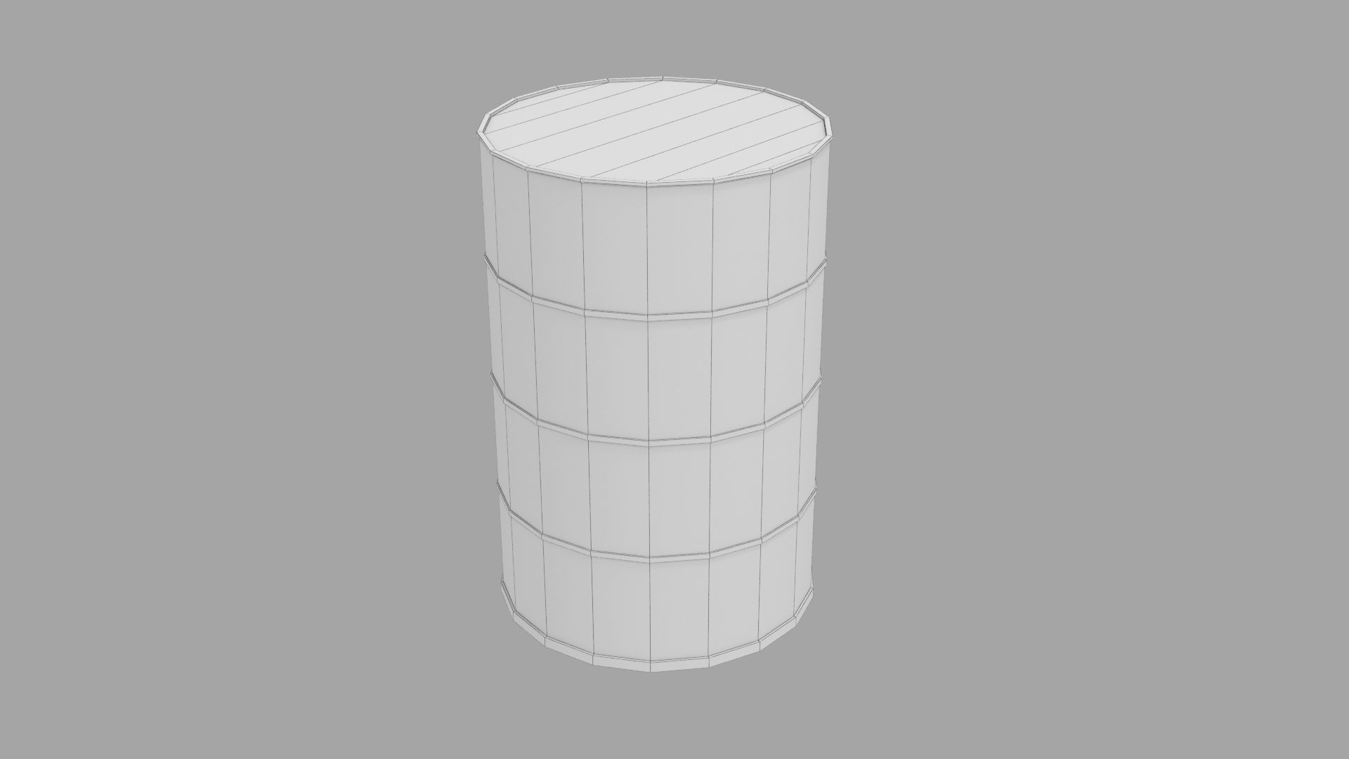 Old Rusty Metal Barrel Low-poly 3D model_10