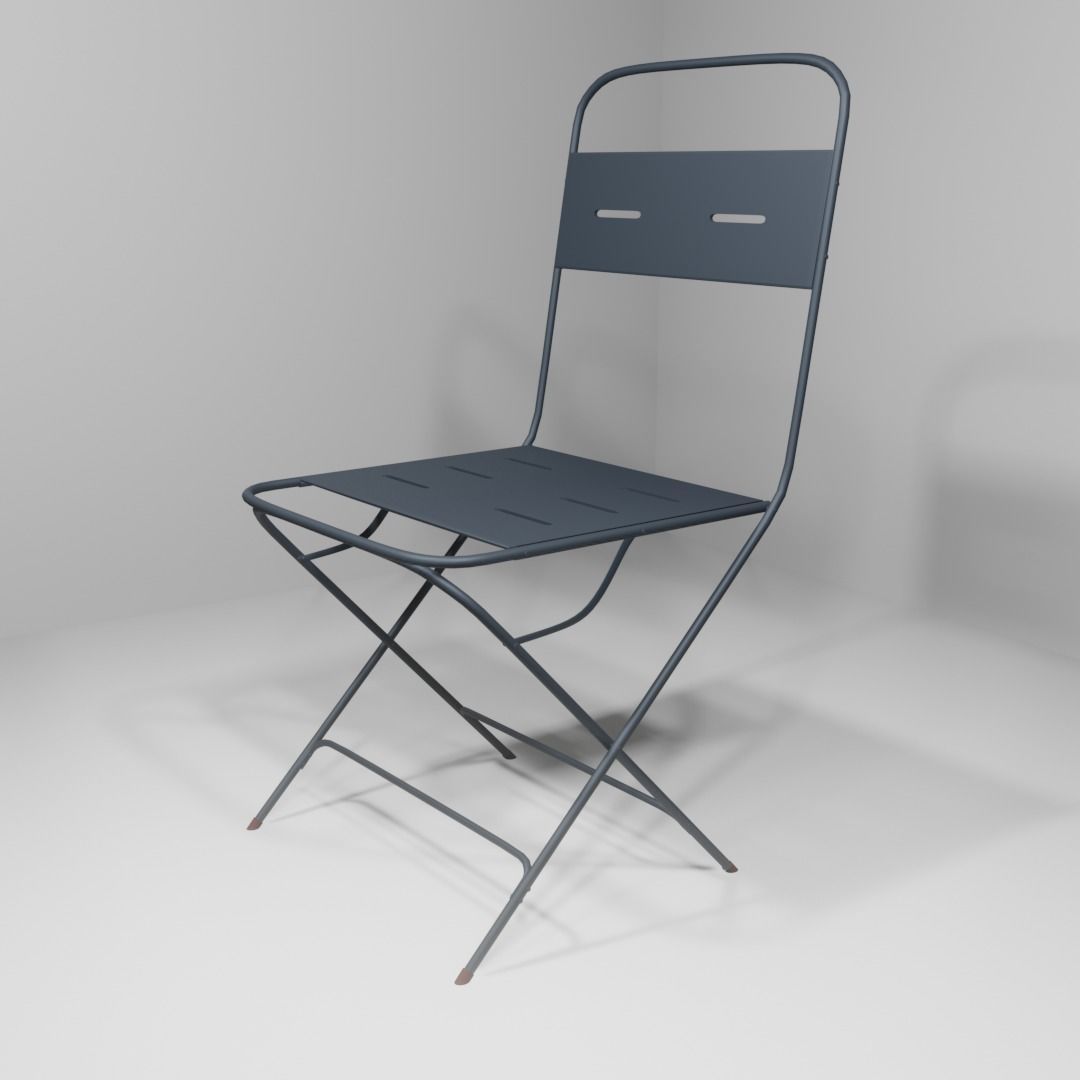 3D model Vintage Folding Chair Indian Style Tamil Nadu VR / AR / low