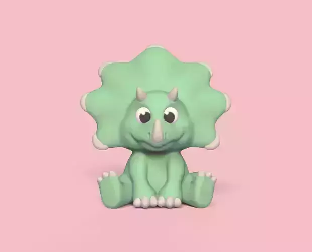 Cute Triceratops 3D print model