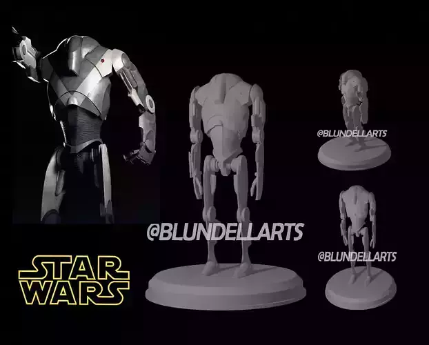 B2 Super Battle Droid Star Wars Battlefront STL  3D print model