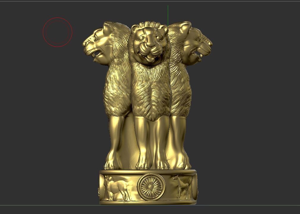 Ashoka gold medallion 3D print model_1