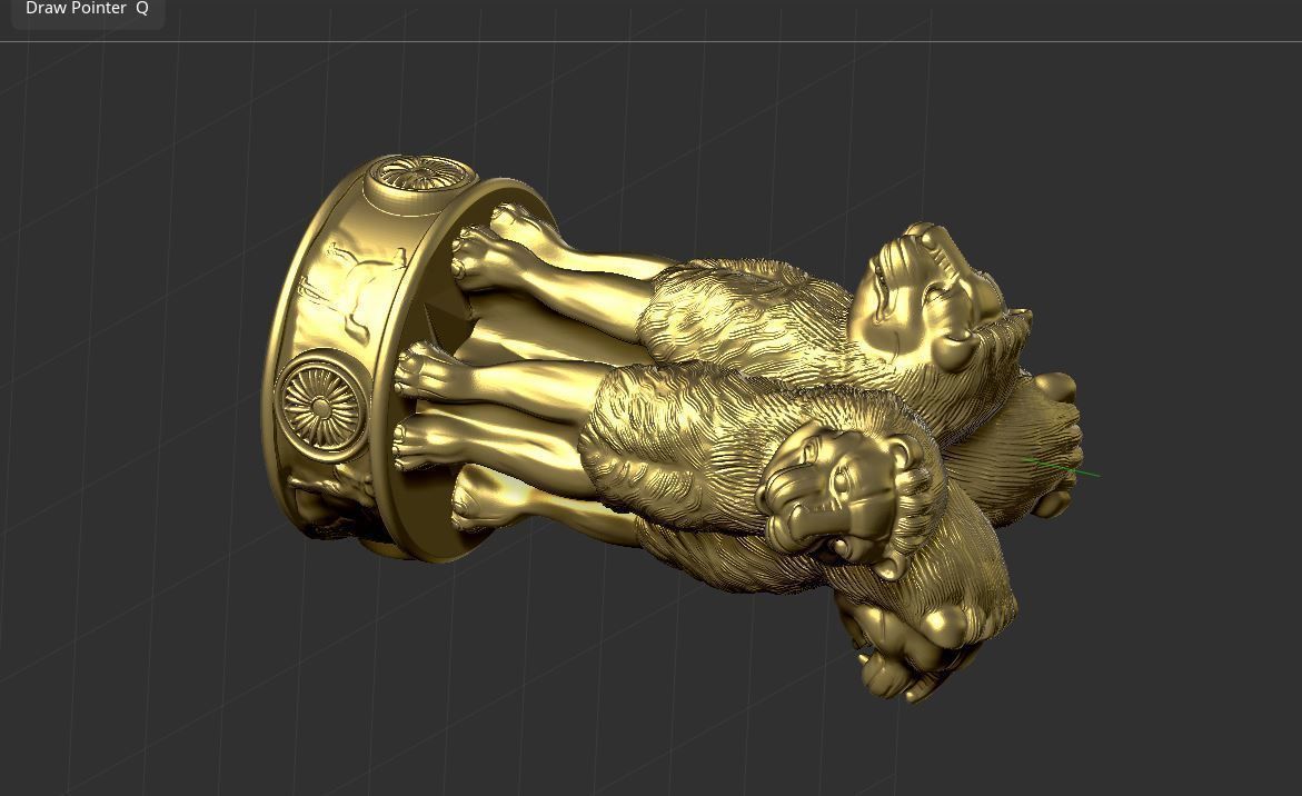 Ashoka gold medallion 3D print model_3