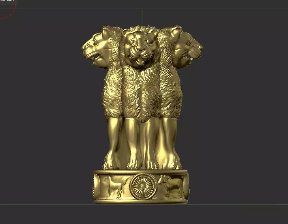 Ashoka gold medallion 3D print model_0
