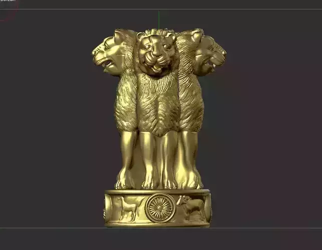 Ashoka gold medallion 3D print model