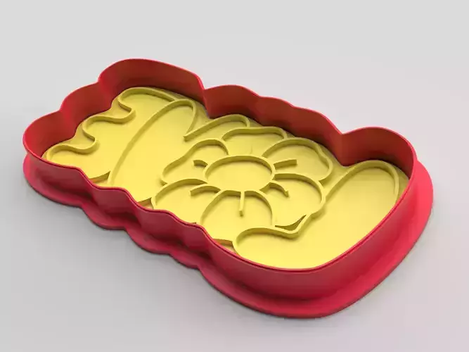 Cookie cutter and stamp - Love 3D print model