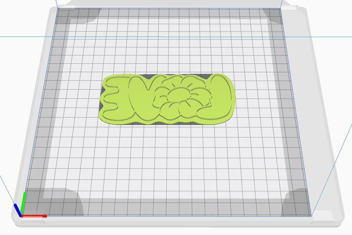 Cookie cutter and stamp - Love 3D print model_8
