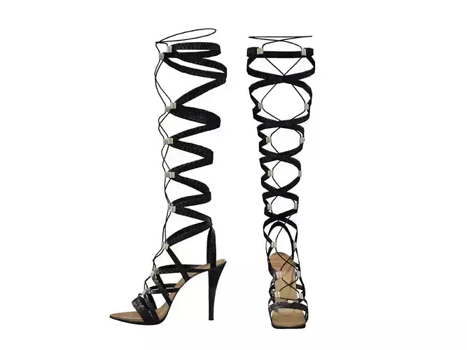 Diamond Wrap Heels Mid