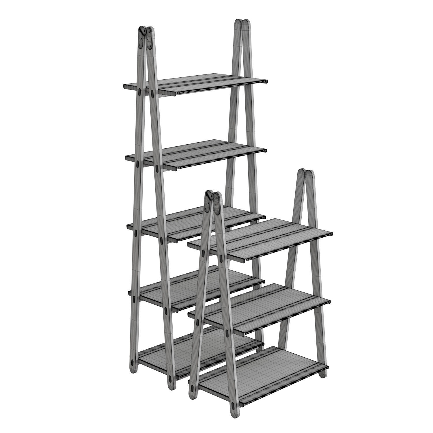 One Step Up Bookcase 3D model_4