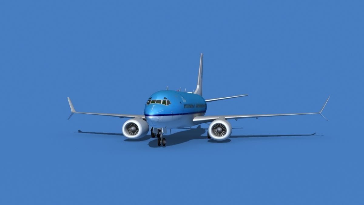 Boeing 737 MAX 7 KLM 3D model_1