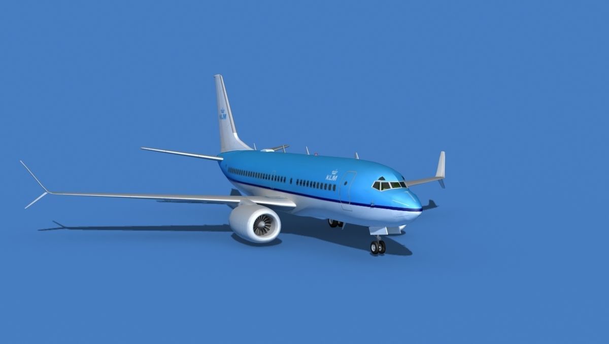 Boeing 737 MAX 7 KLM 3D model_2