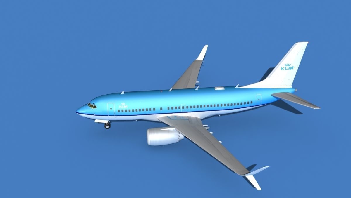 Boeing 737 MAX 7 KLM 3D model_9