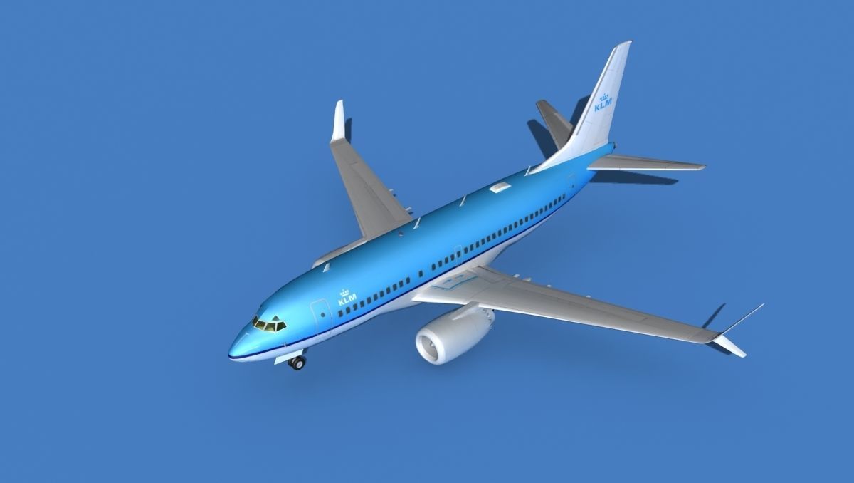 Boeing 737 MAX 7 KLM 3D model_10