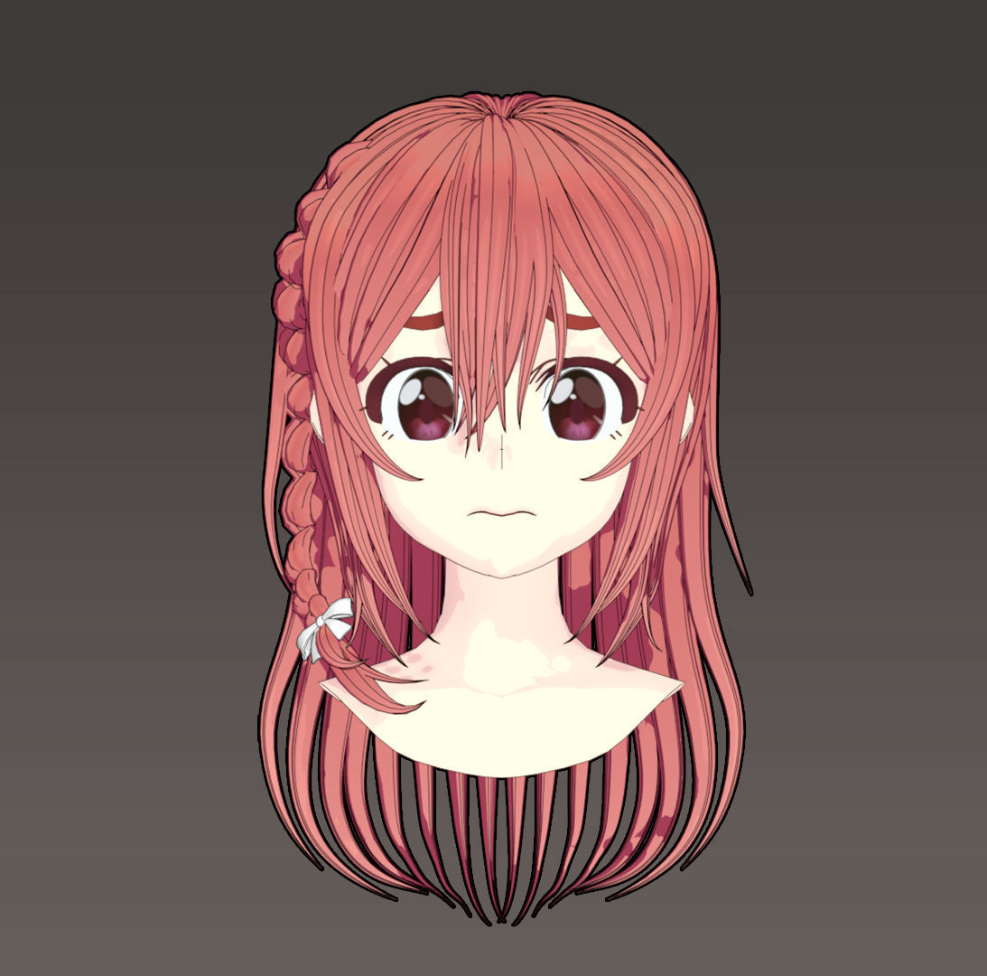 Sumi Sakurasawa hairstyle 3D model_3