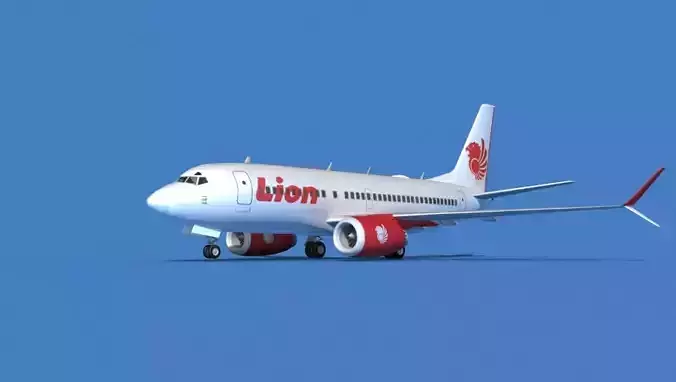 Boeing 737 MAX 7 Lion Air 3D model
