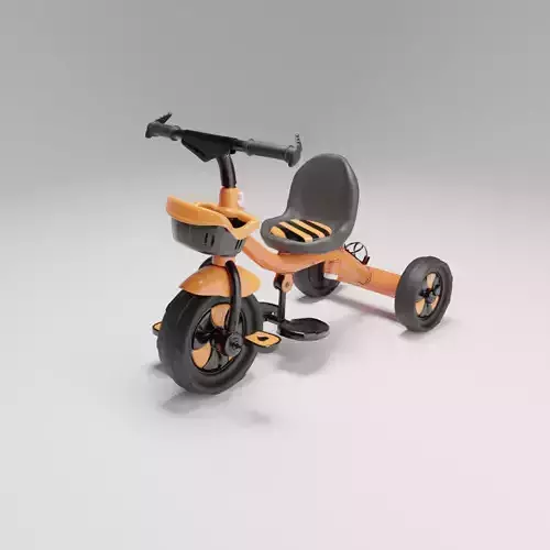 Realistic Tricycle 3D Model with Textures