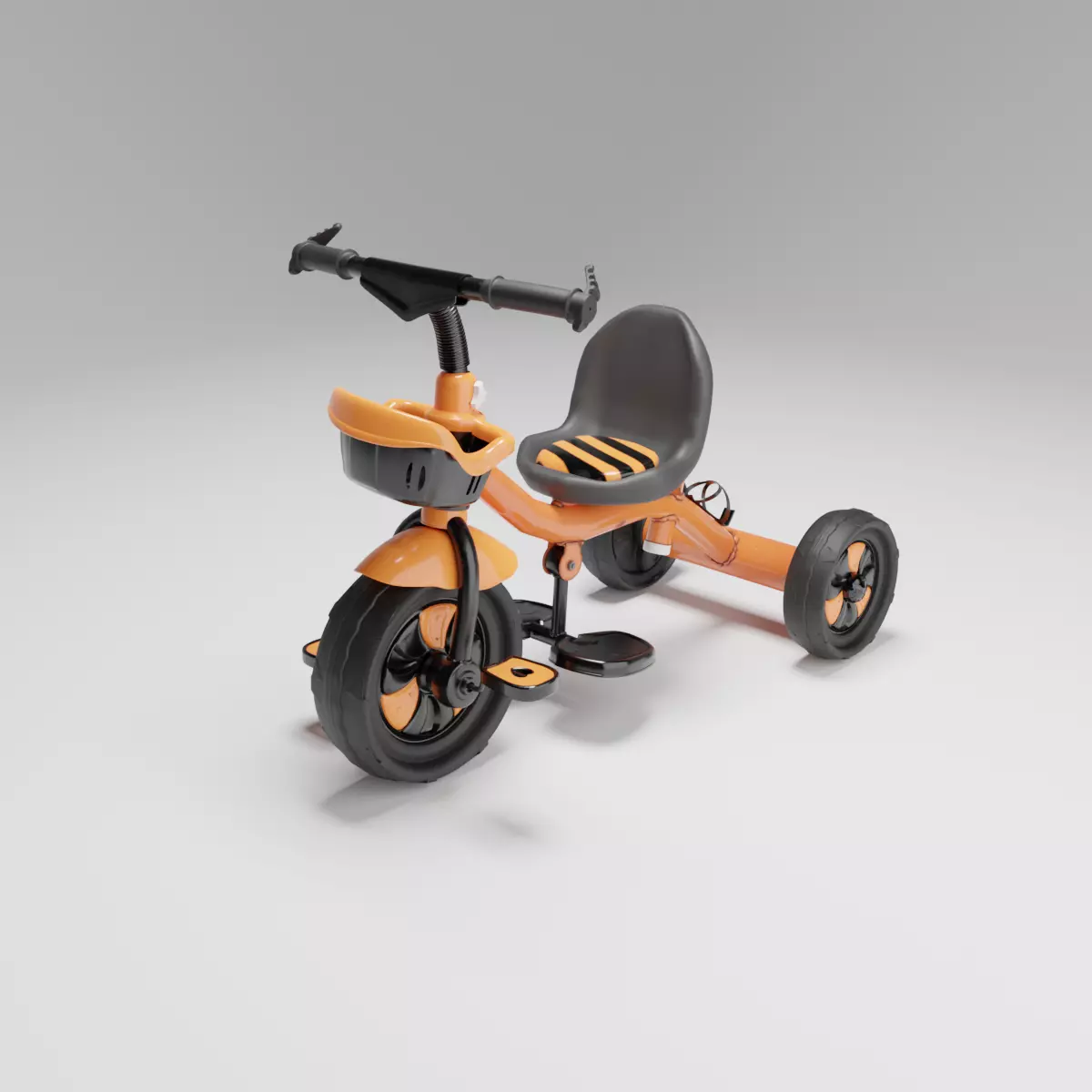Realistic Tricycle 3D Model with Textures 3D model_0