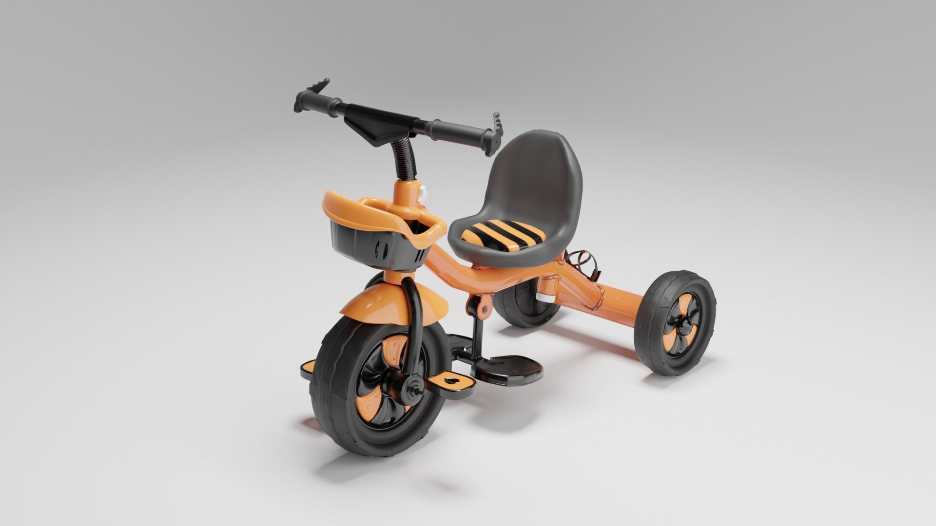 Realistic Tricycle 3D Model with Textures 3D model_1