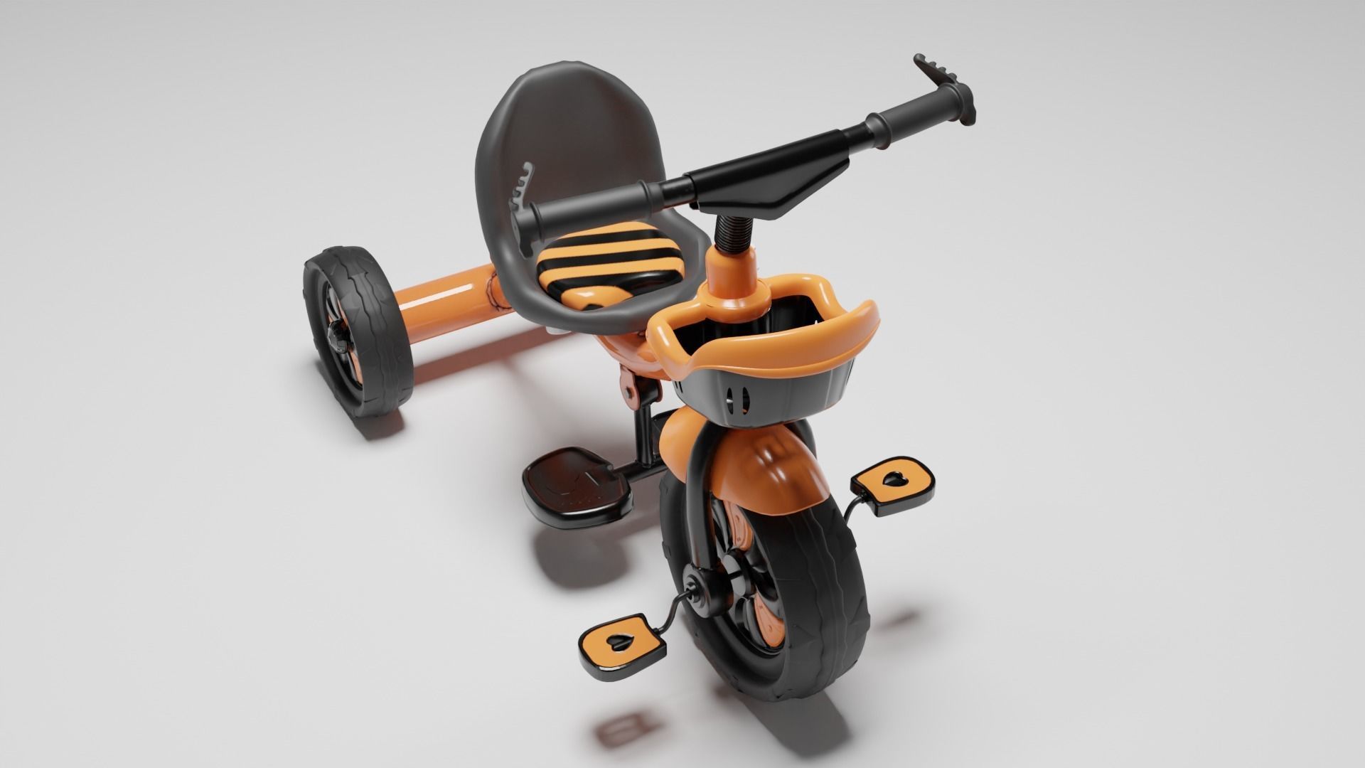 Realistic Tricycle 3D Model with Textures 3D model_4