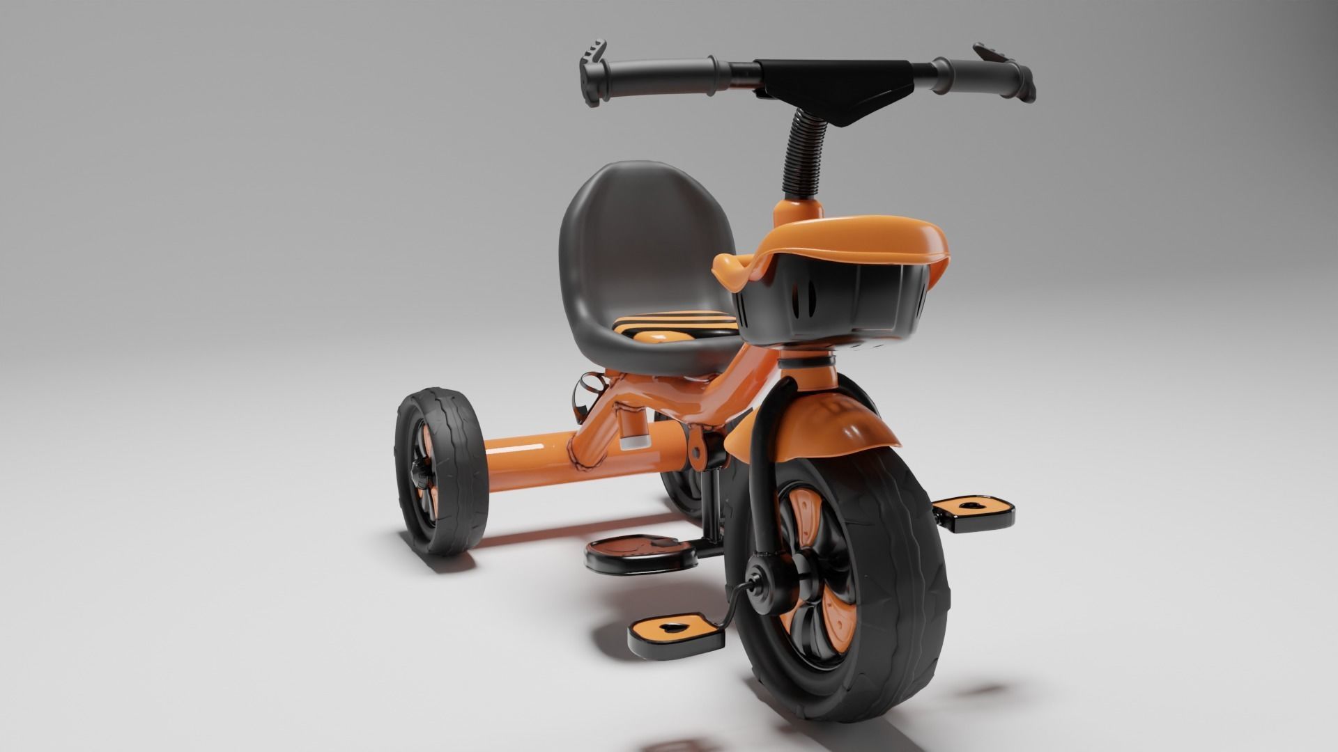 Realistic Tricycle 3D Model with Textures 3D model_3