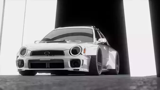 2002 Subaru Impreza WRX Widebody 3D model
