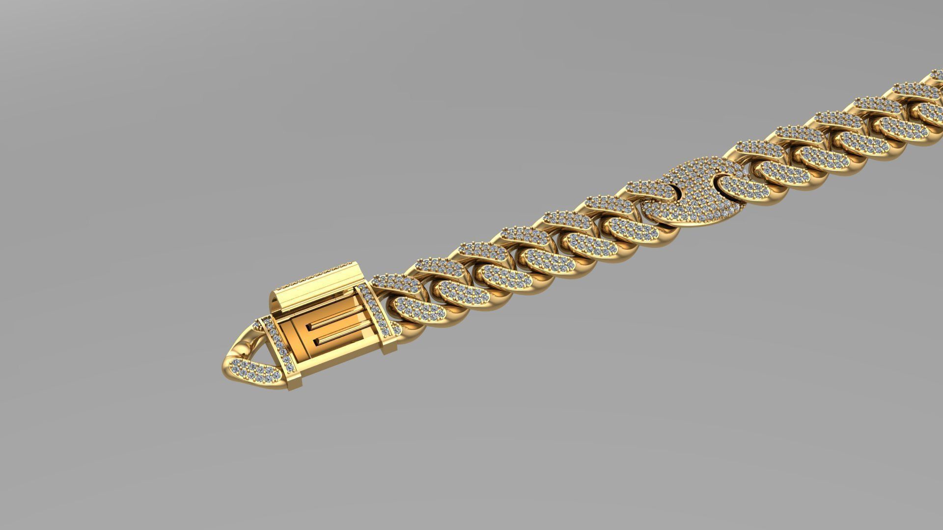 cuban chain  FASHION STL  3D model_6