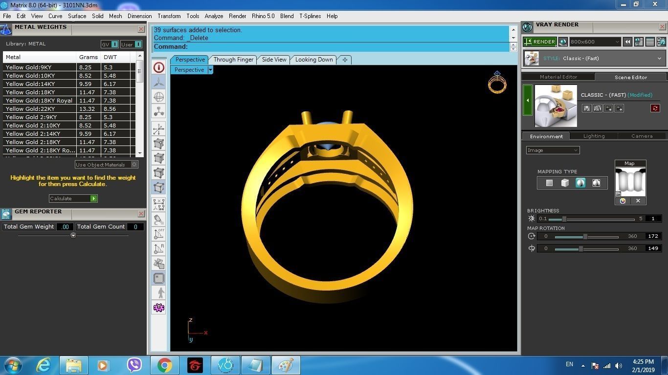 Luxury Ruby Diamond Men Ring 3D Model 141 3D print model_6