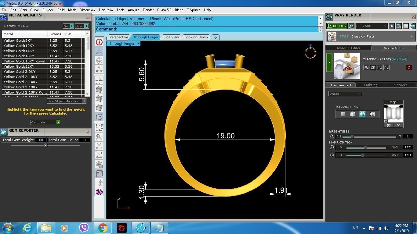 Luxury Ruby Diamond Men Ring 3D Model 141 3D print model_3