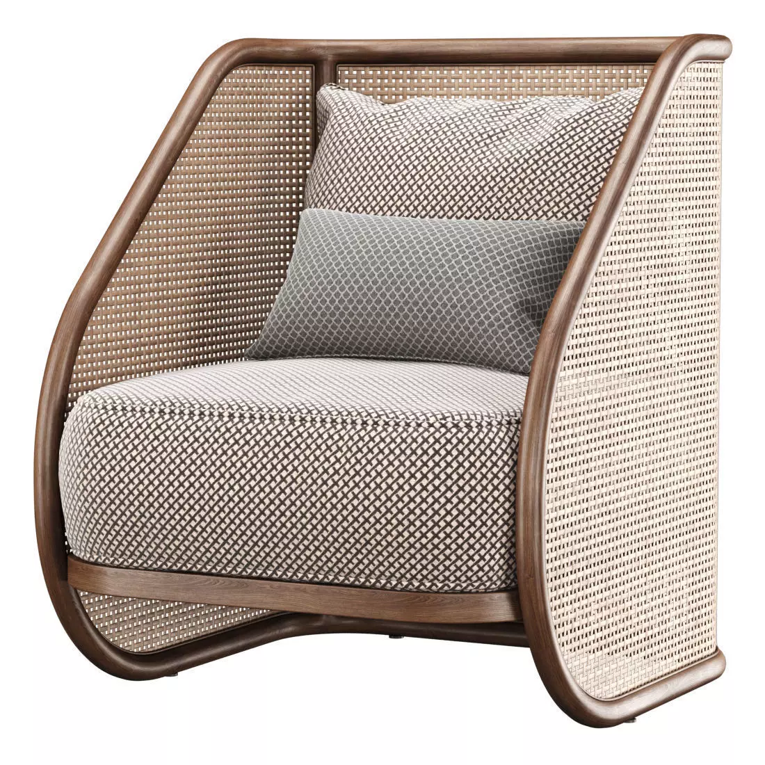 Carry rattan armchair IK10 3D model