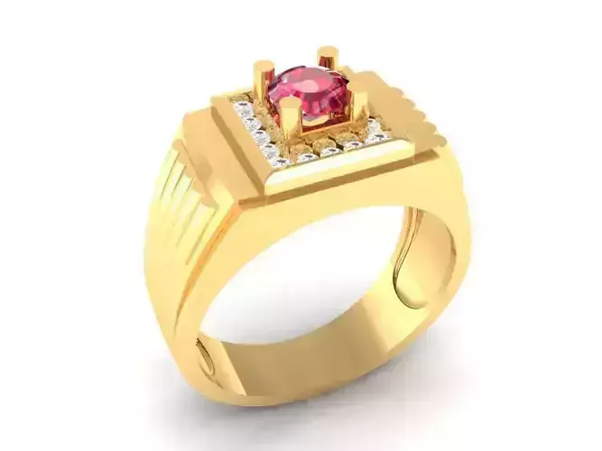 Square Gemstone Men Ring  145