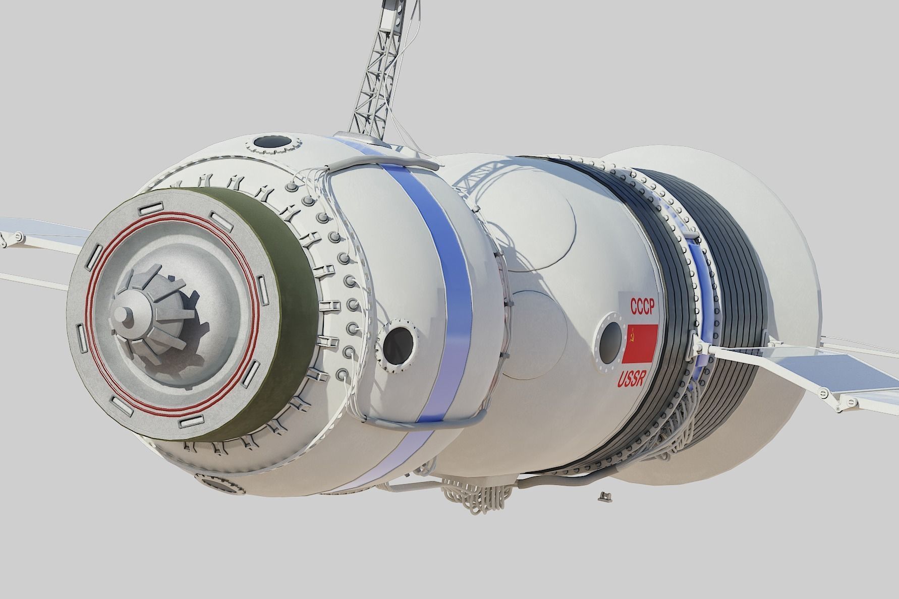 salyut space station 3D model_21