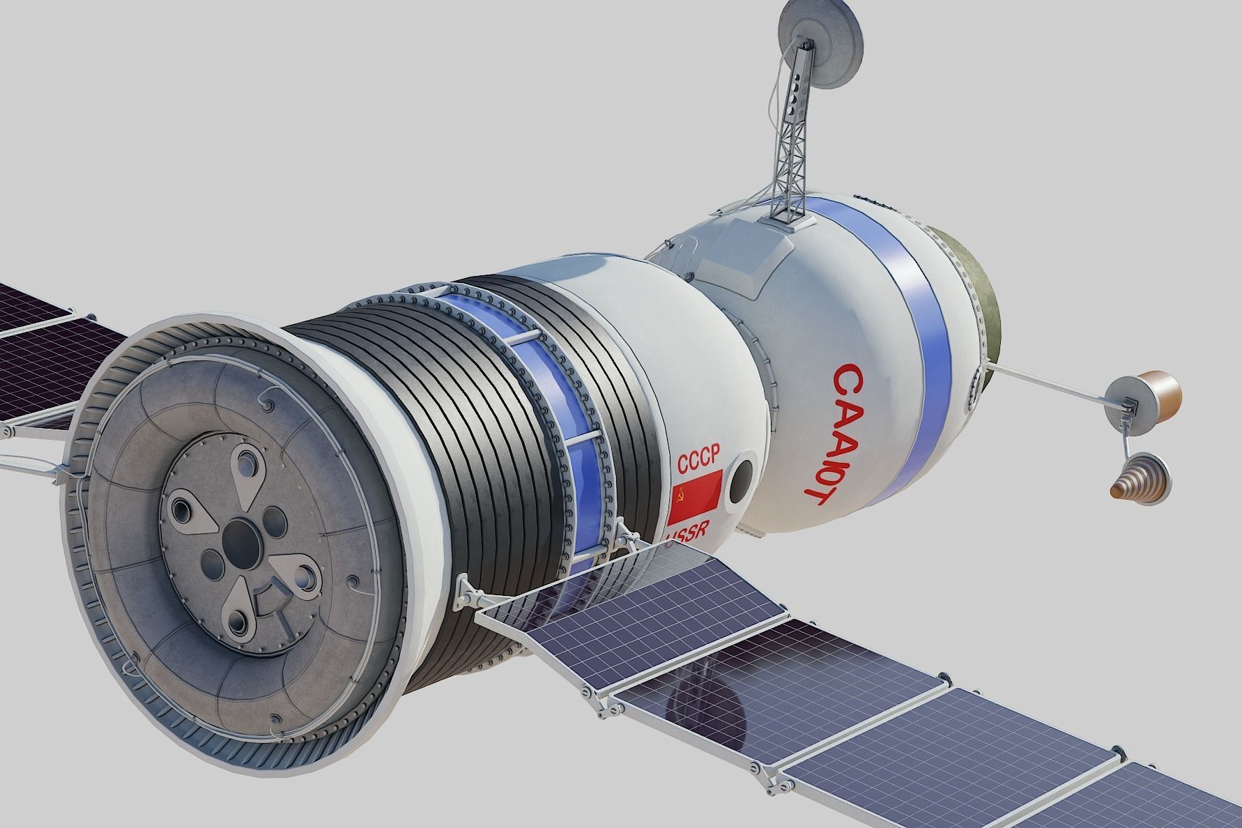 salyut space station 3D model_24