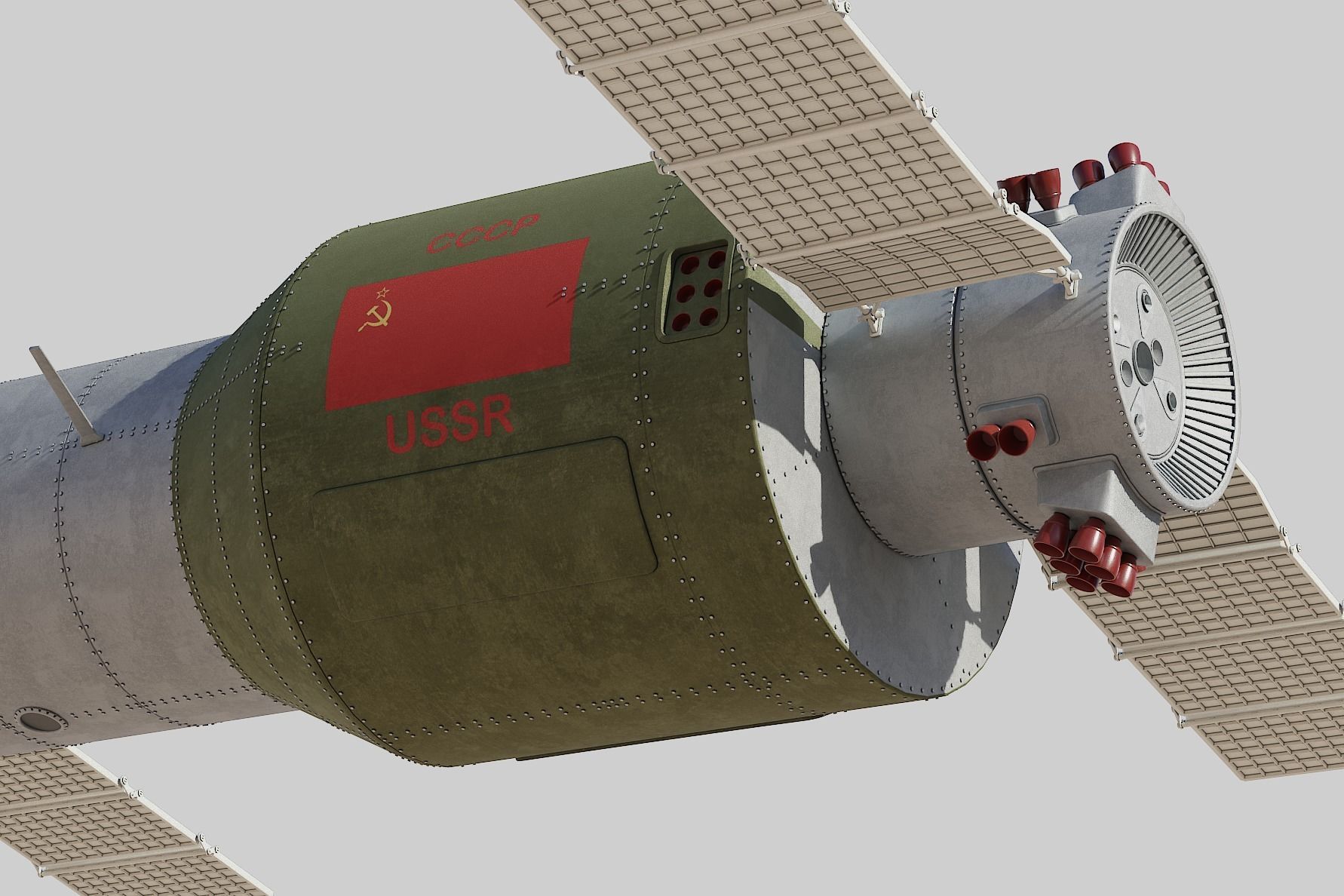 salyut space station 3D model_19