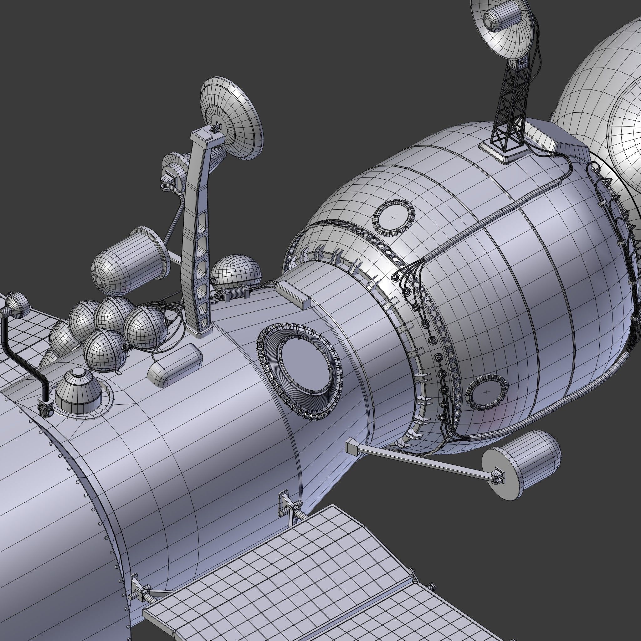 salyut space station 3D model_31