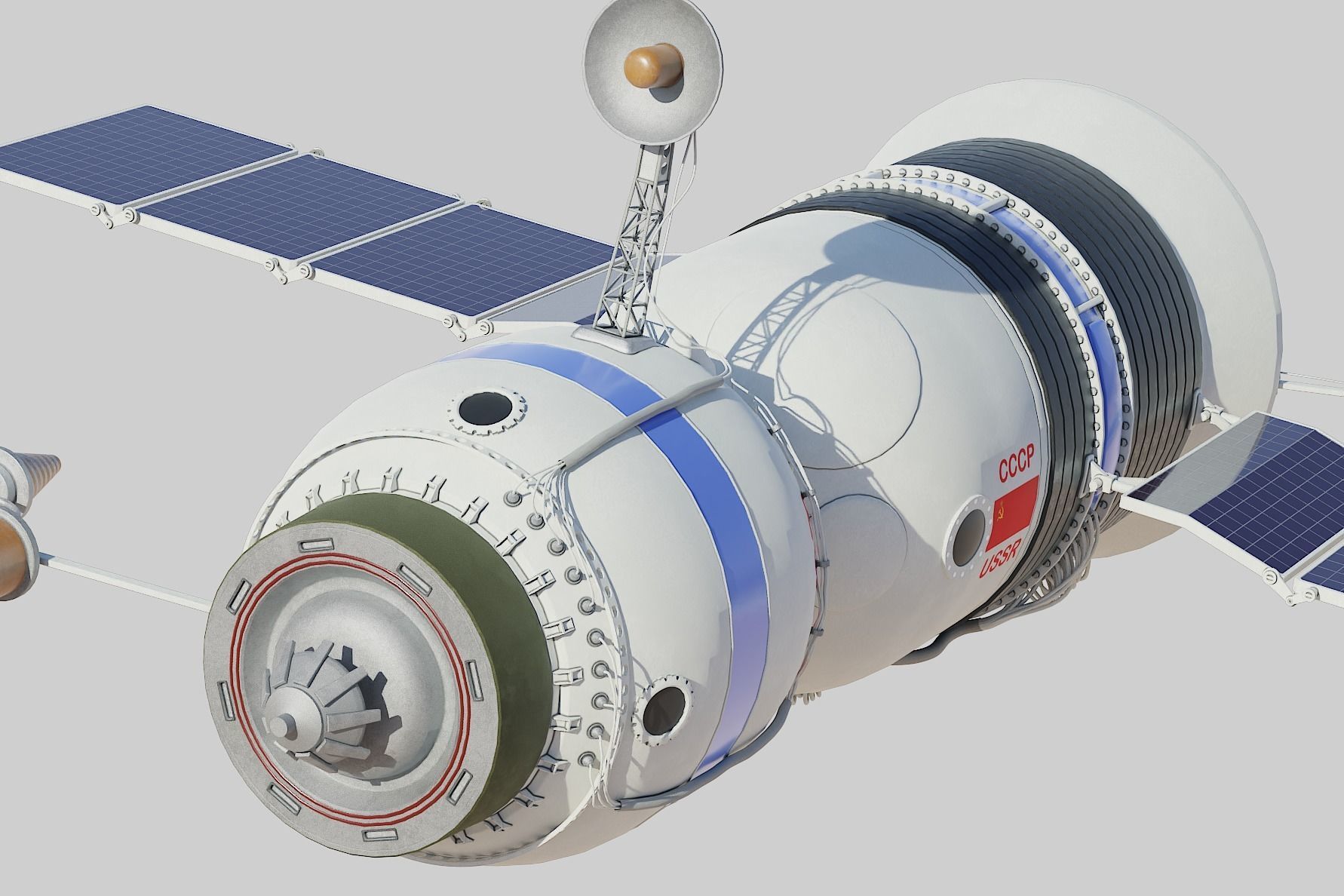 salyut space station 3D model_23