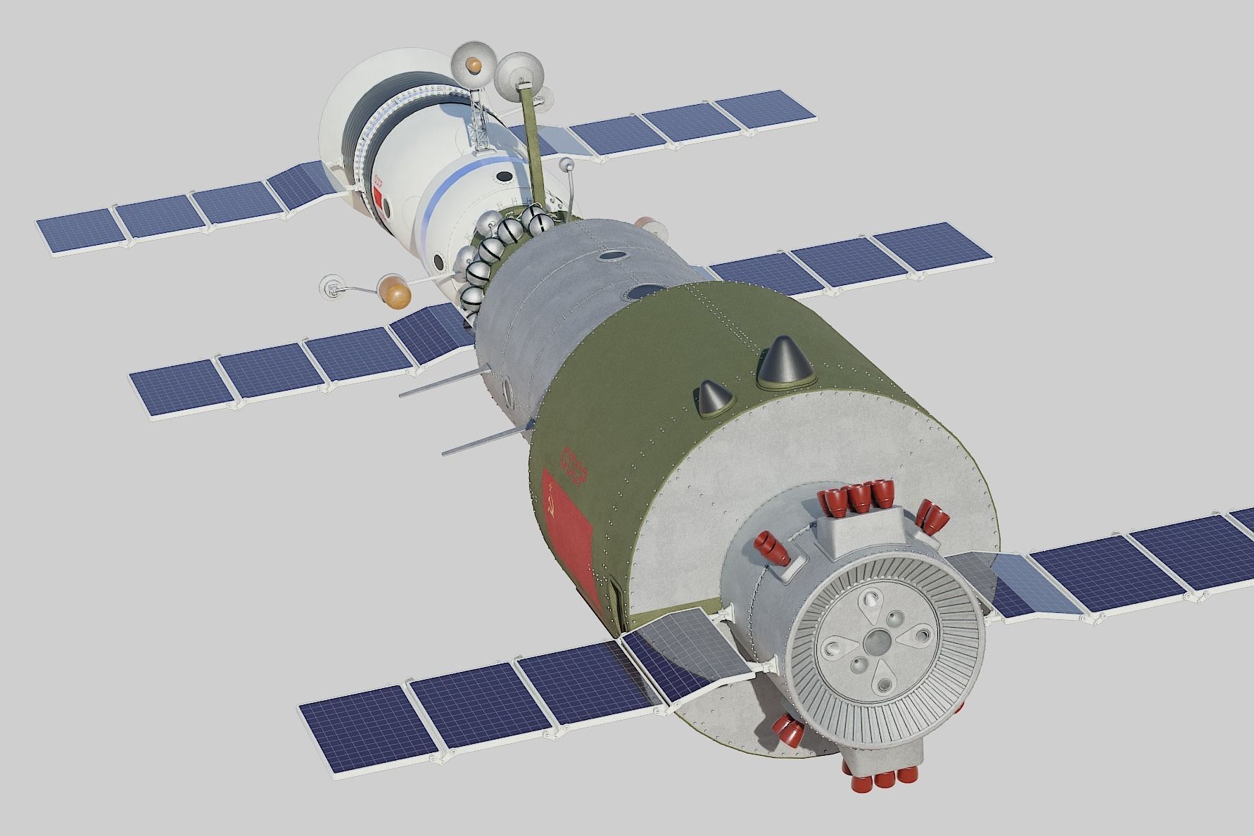 salyut space station 3D model_8