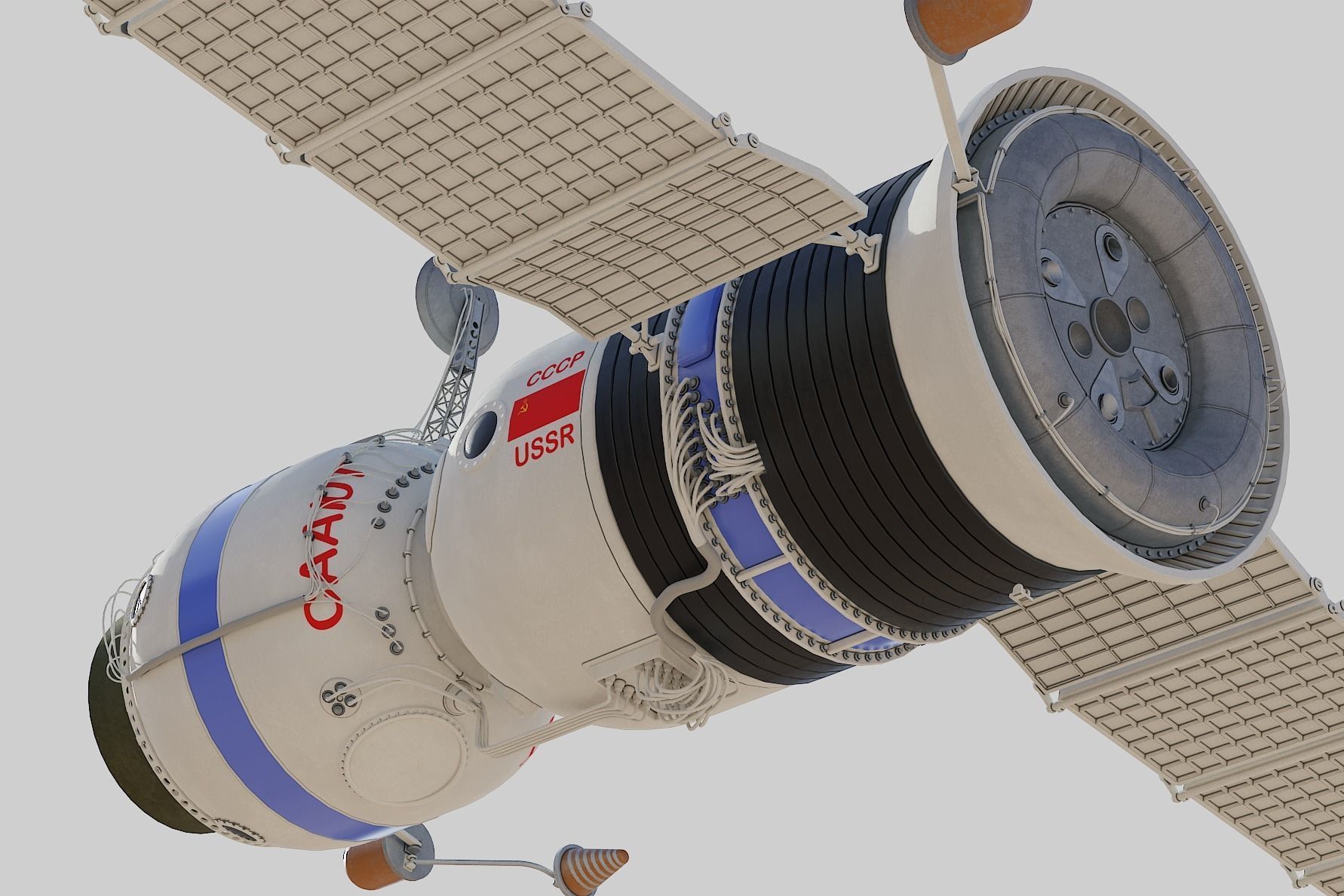 salyut space station 3D model_29