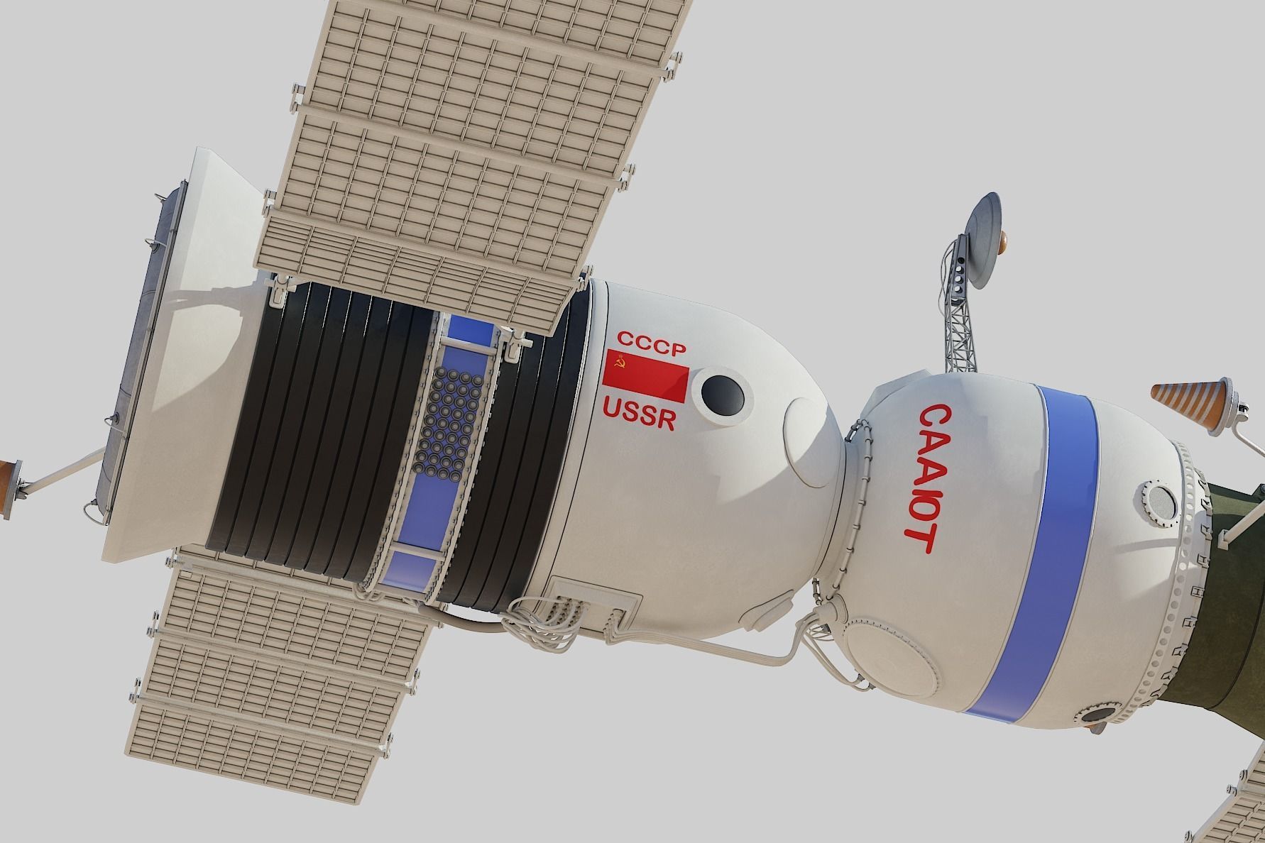 salyut space station 3D model_20