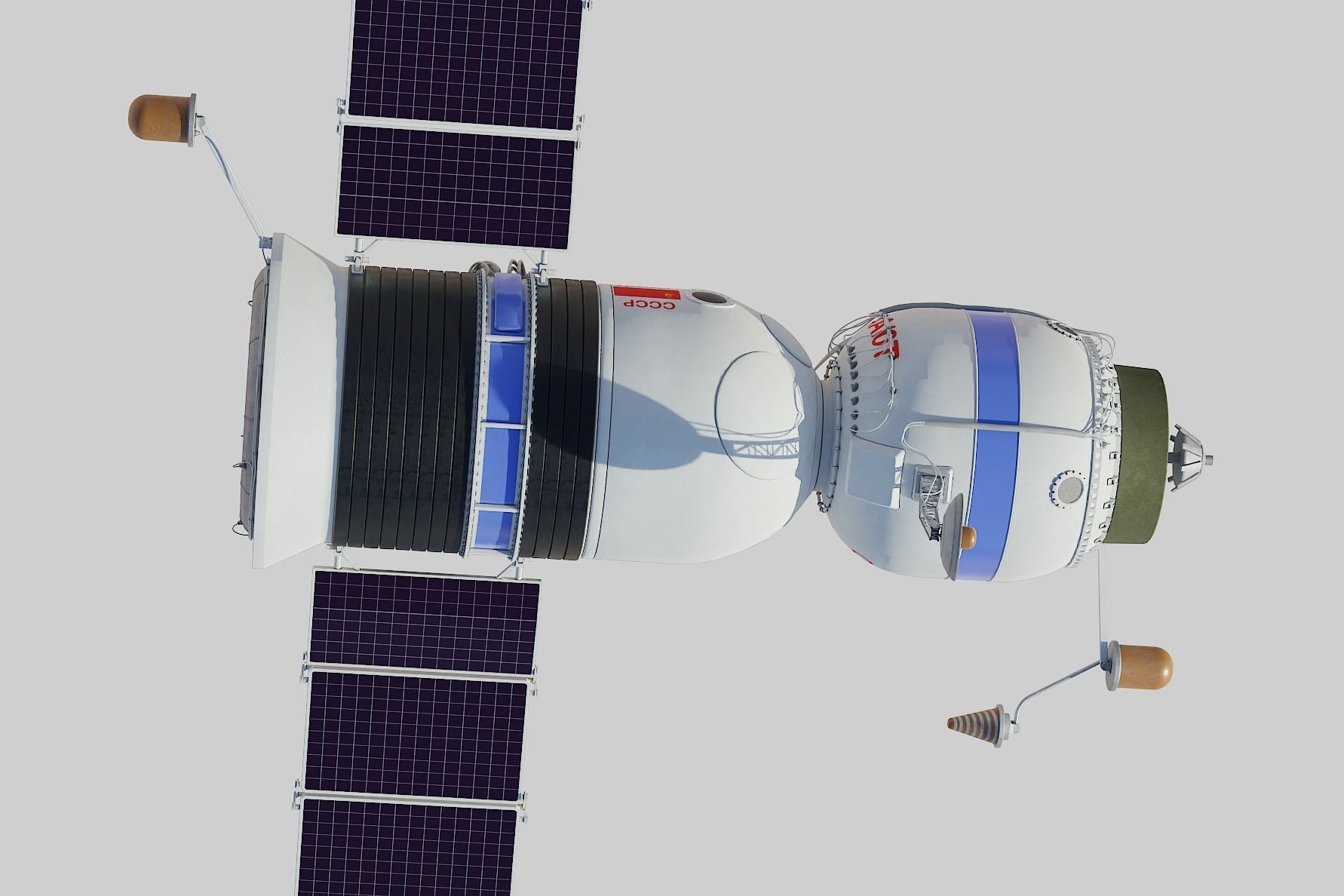 salyut space station 3D model_25