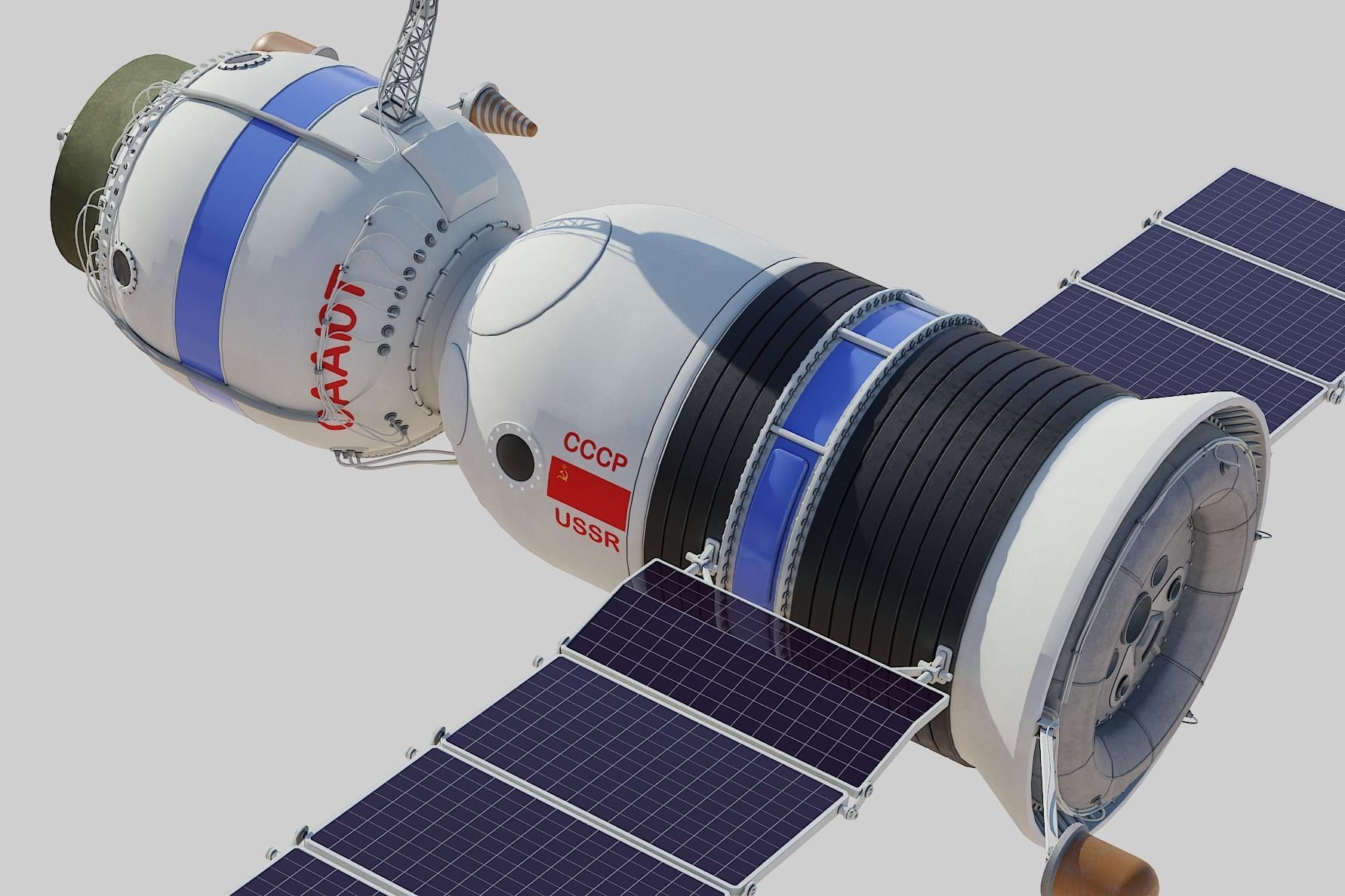 salyut space station 3D model_26