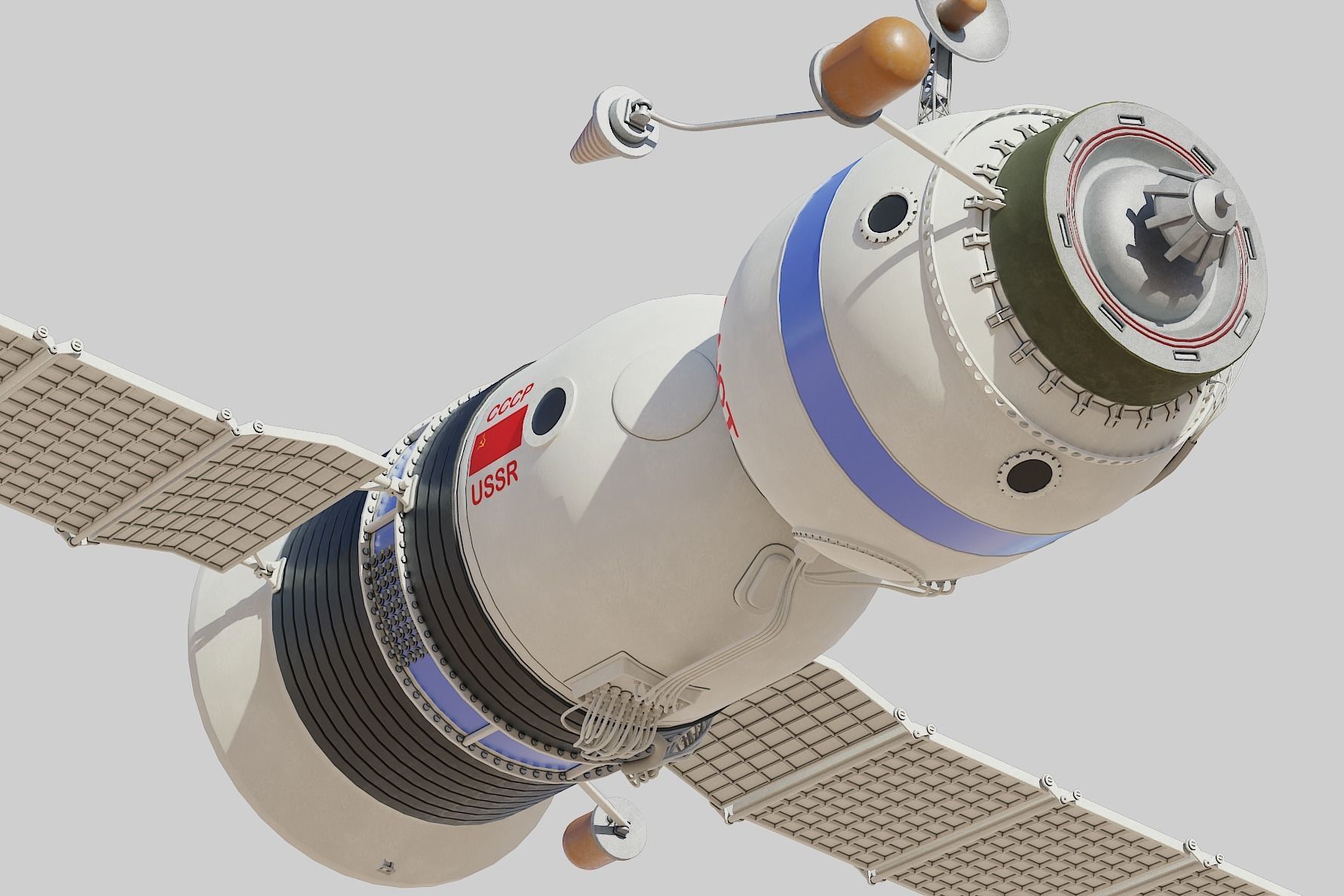 salyut space station 3D model_27