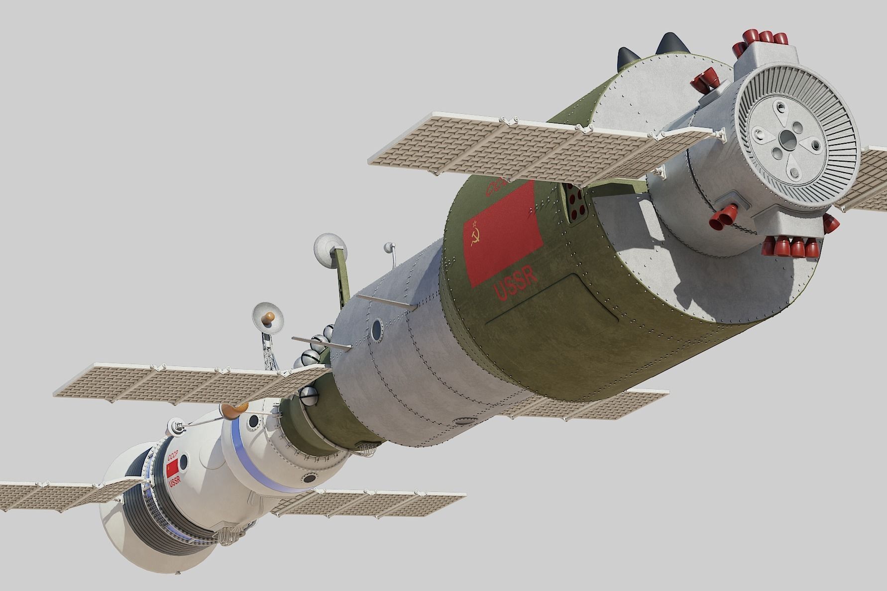 salyut space station 3D model_15