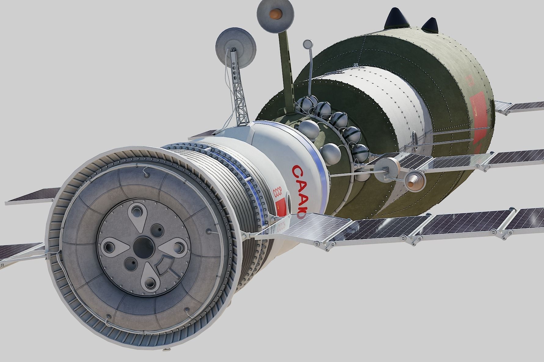 salyut space station 3D model_2